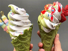 夏天冰淇淋文案配图 吃冰淇淋雪